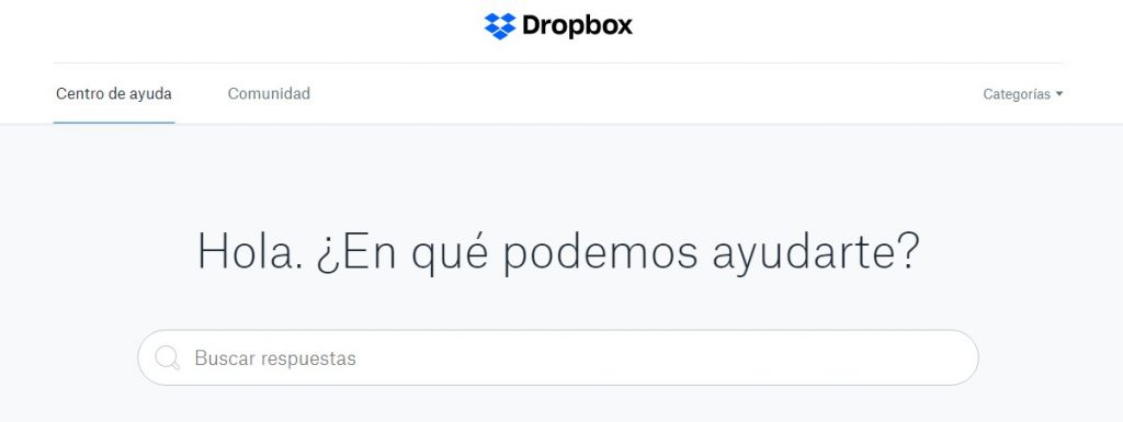 ayuda para iniciar sesión en Dropbox